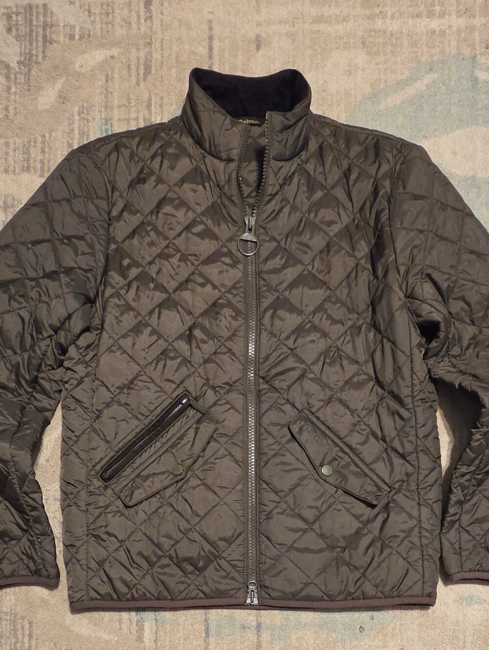 Mens Barbour Kensington Quilted Jacket. Green. Size M. EUC